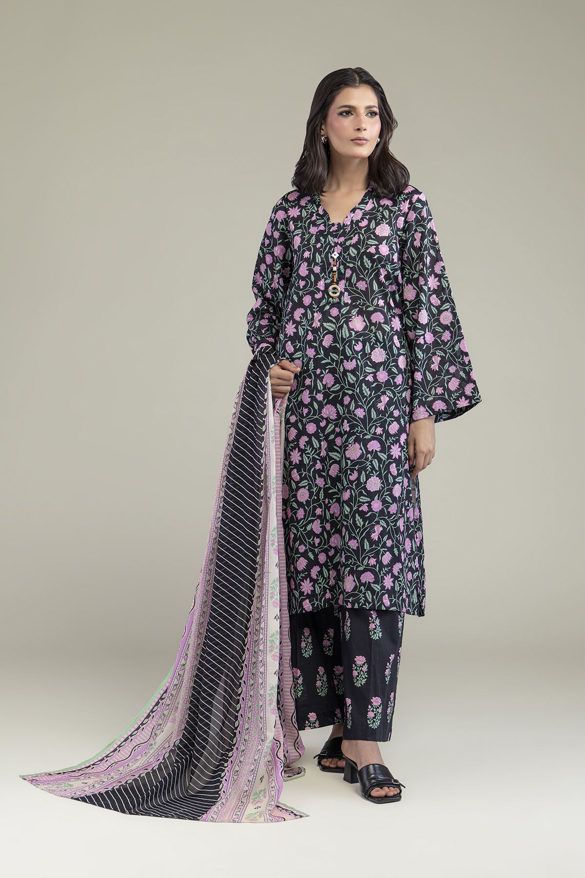Printed Lawn Tailored Lawn 3-Piece - T-A11-26-206FI2-VG
