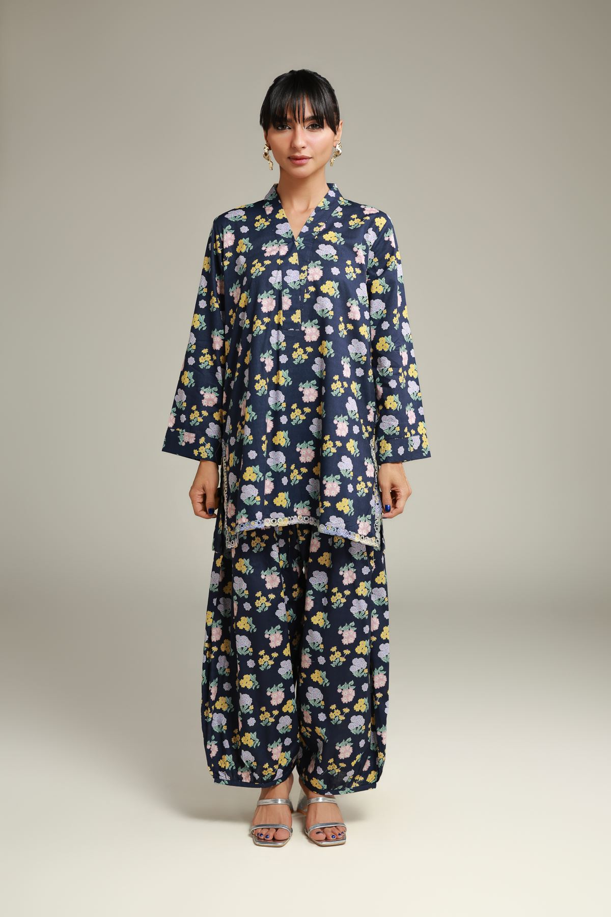 Embroidered Cotton Dobby Floral Cotton Shalwar - 25-00-X1-09TA-VG