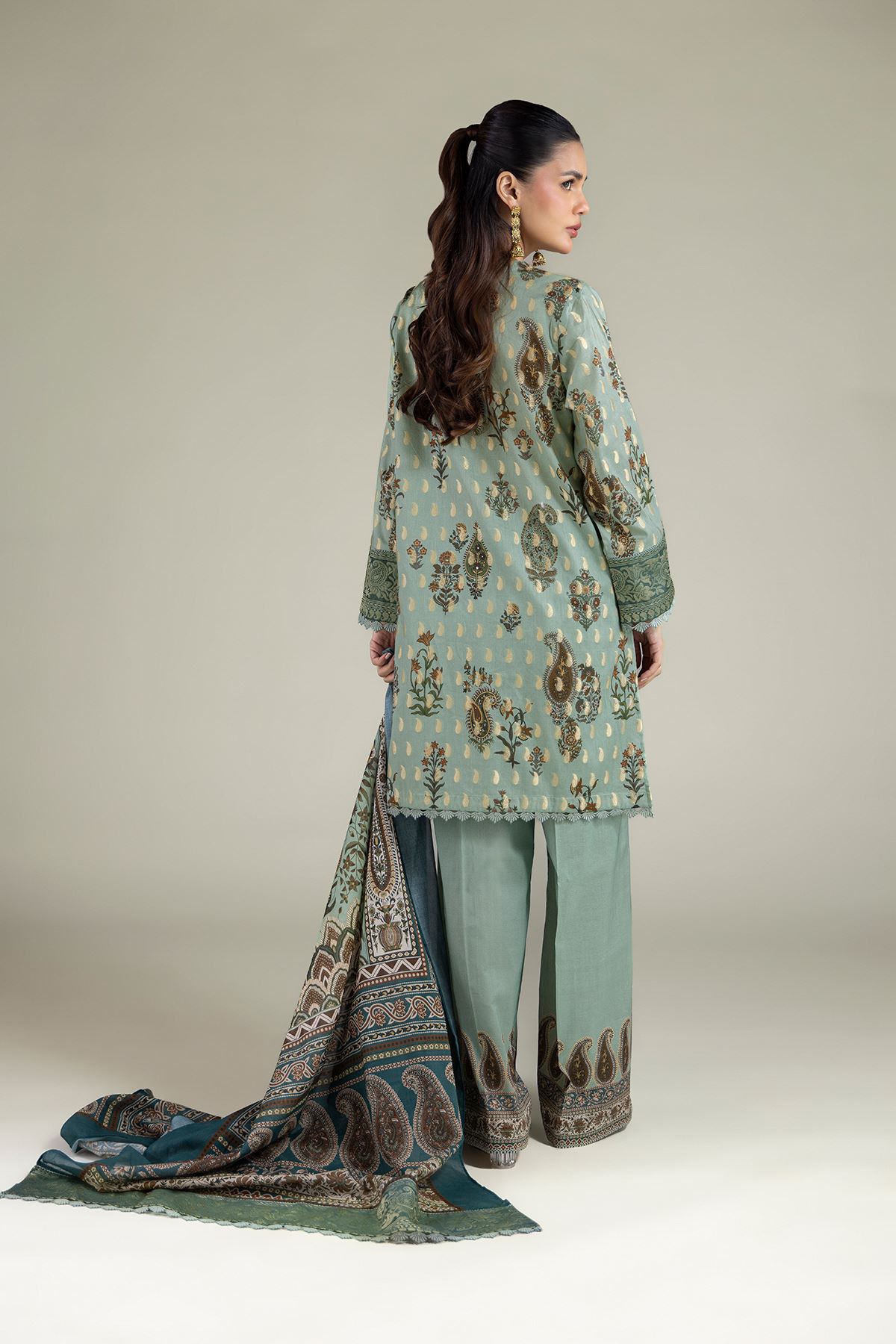 Printed Jacquard Tailored Jacquard 3-Piece - 1-26-102-A-F-VG