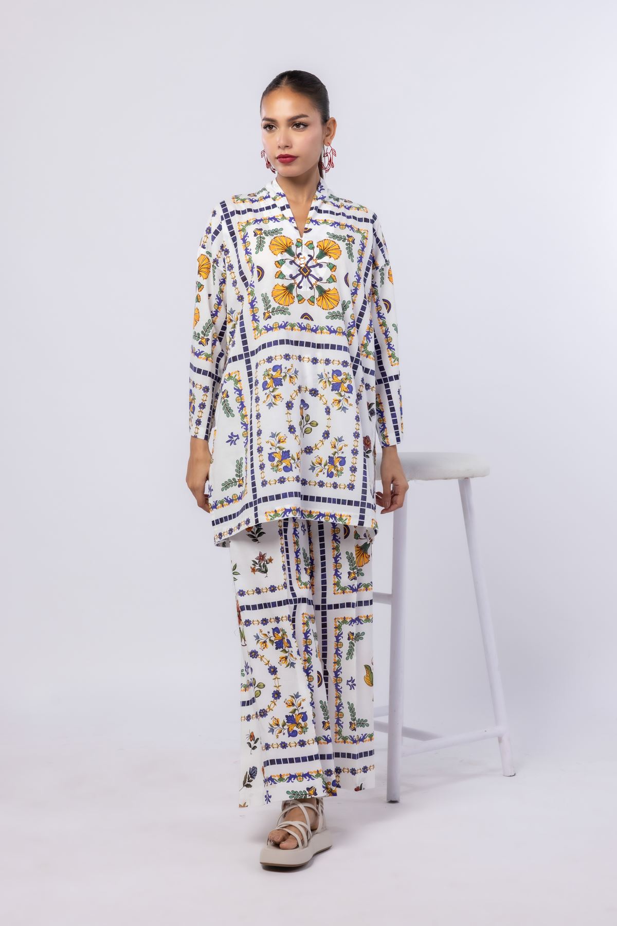 Printed Cambric Pants - 25-04EX14-05BA-VG