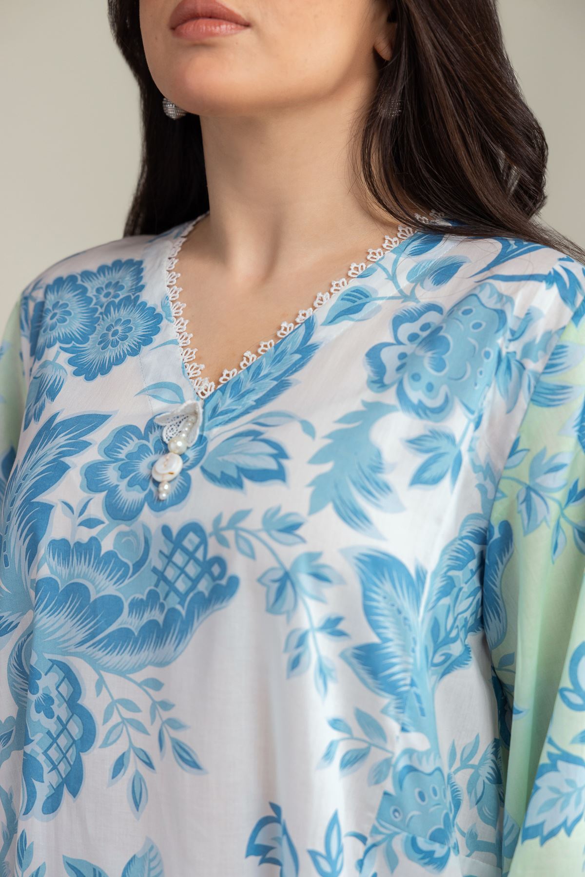 Printed Lawn Fabrics 2 Piece | Top and Bottom - A11-26-210FE1-VG