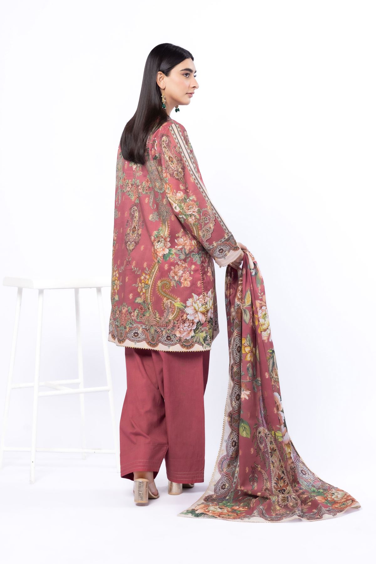 Printed Jacquard Tailored 3 Piece - T-A33-26-105FF-VG