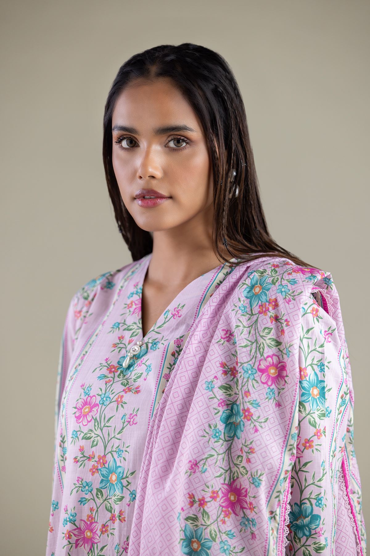 Embroidered Textured Lawn Dupatta - 1-26-123-A-A-VG