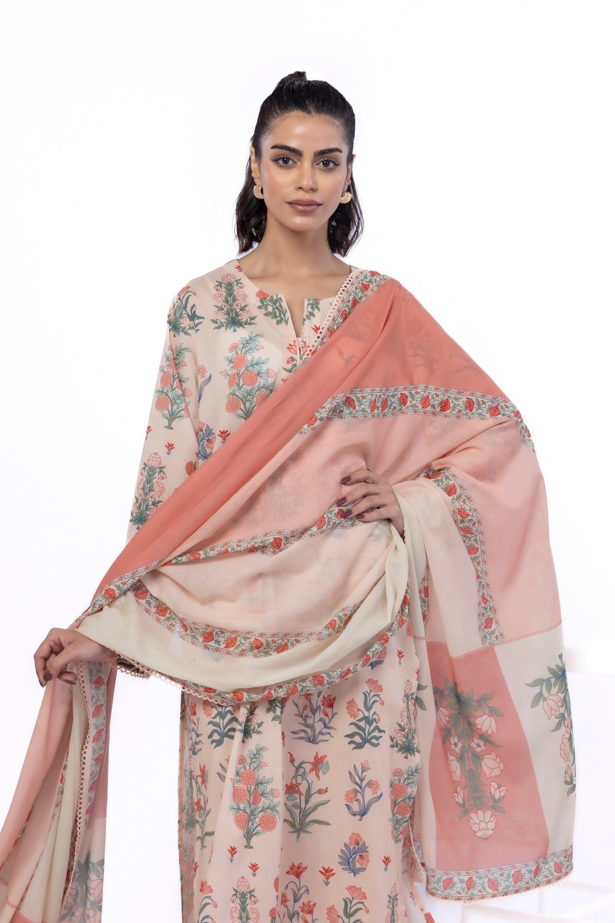 Printed Lawn Fabrics 3 Piece - KW32B-VG