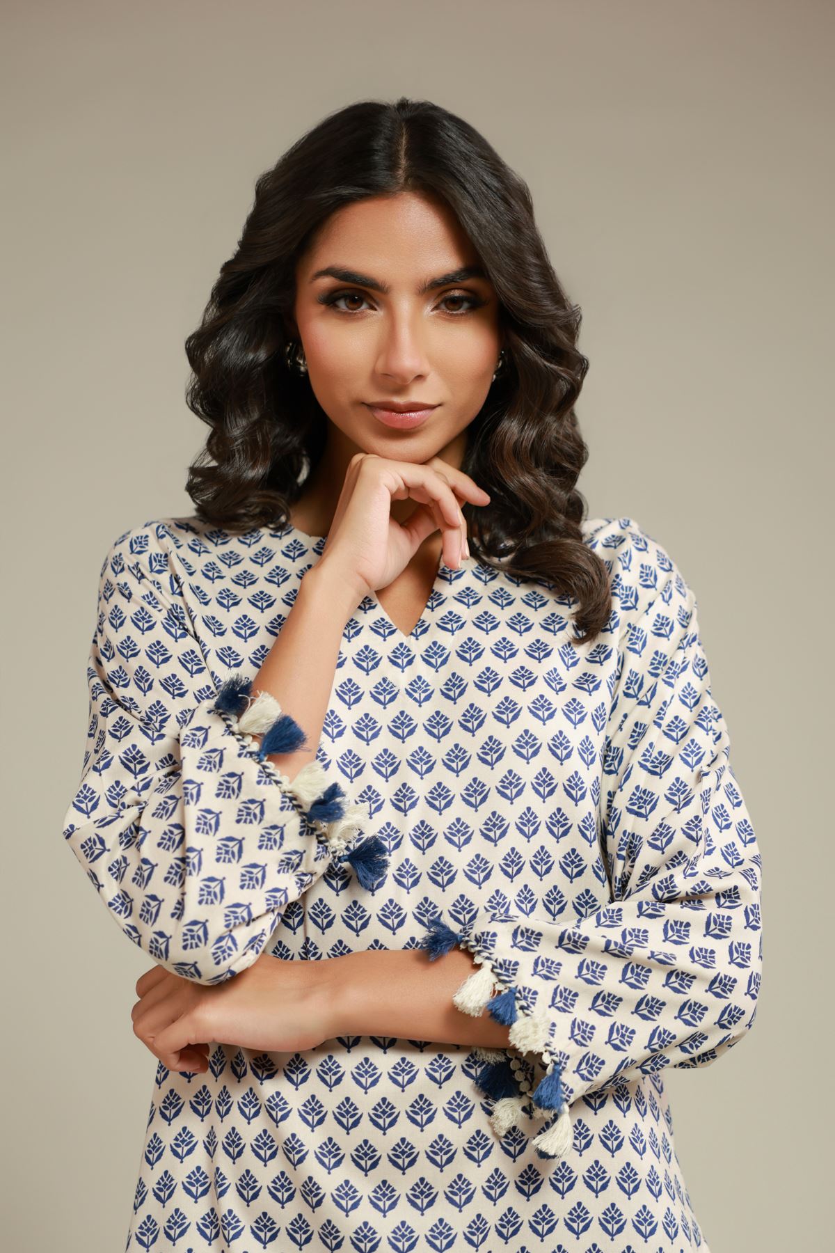 Embroidered Viscose Kurta - 1-26-101-A-A-VG