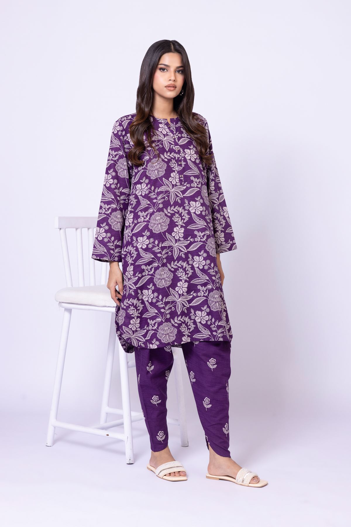 Printed Khaddar Shalwar - 25-08-12E8-11TA-VG