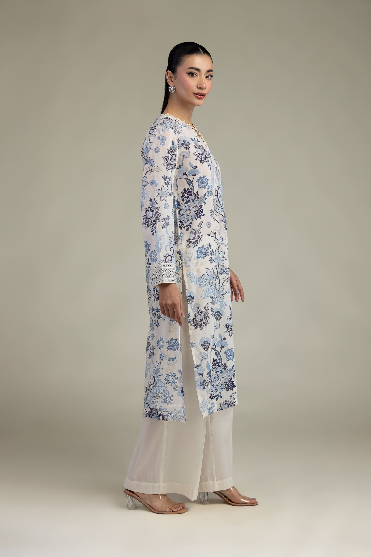 Embroidered Cambric 2-Piece Tailored Set - 8-26-303-A-C1-VG