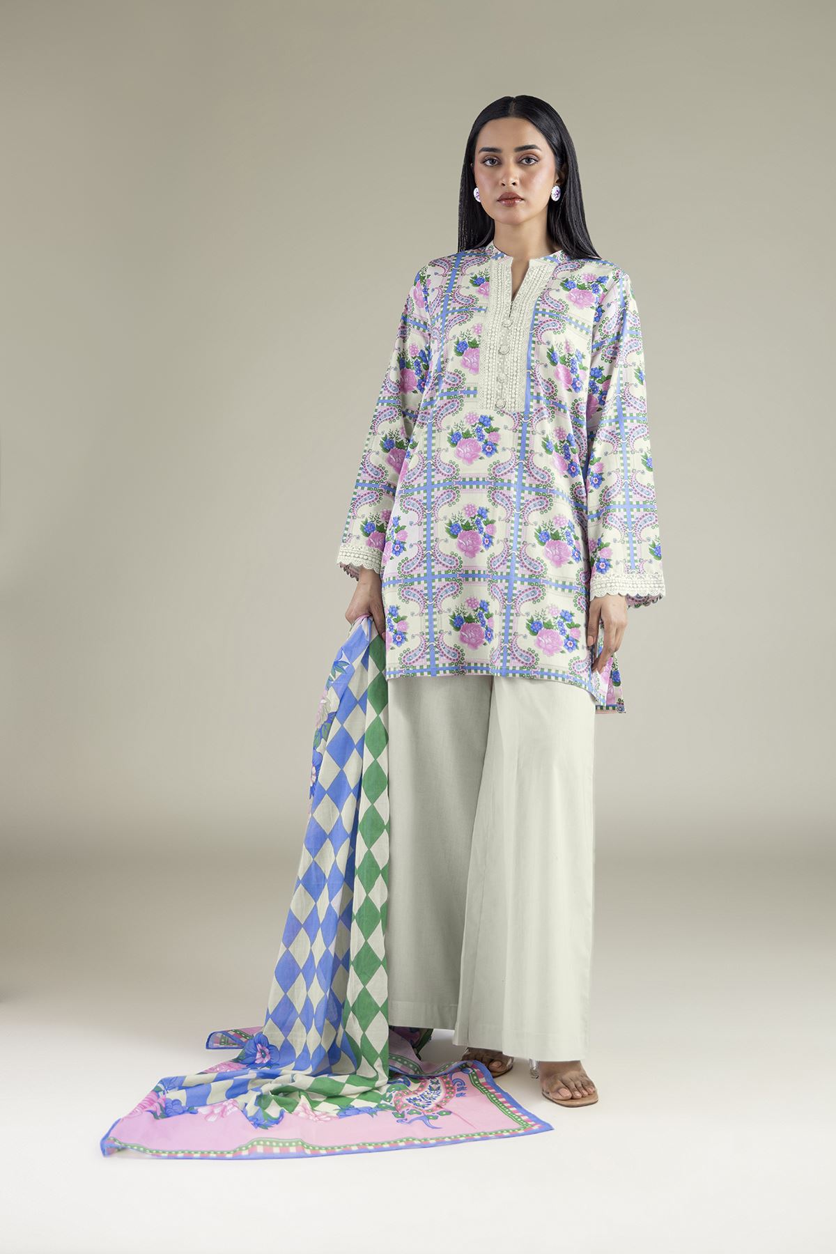 Embroidered Lawn Lawn Tailored Set - T-A11-26-113FA1-VG