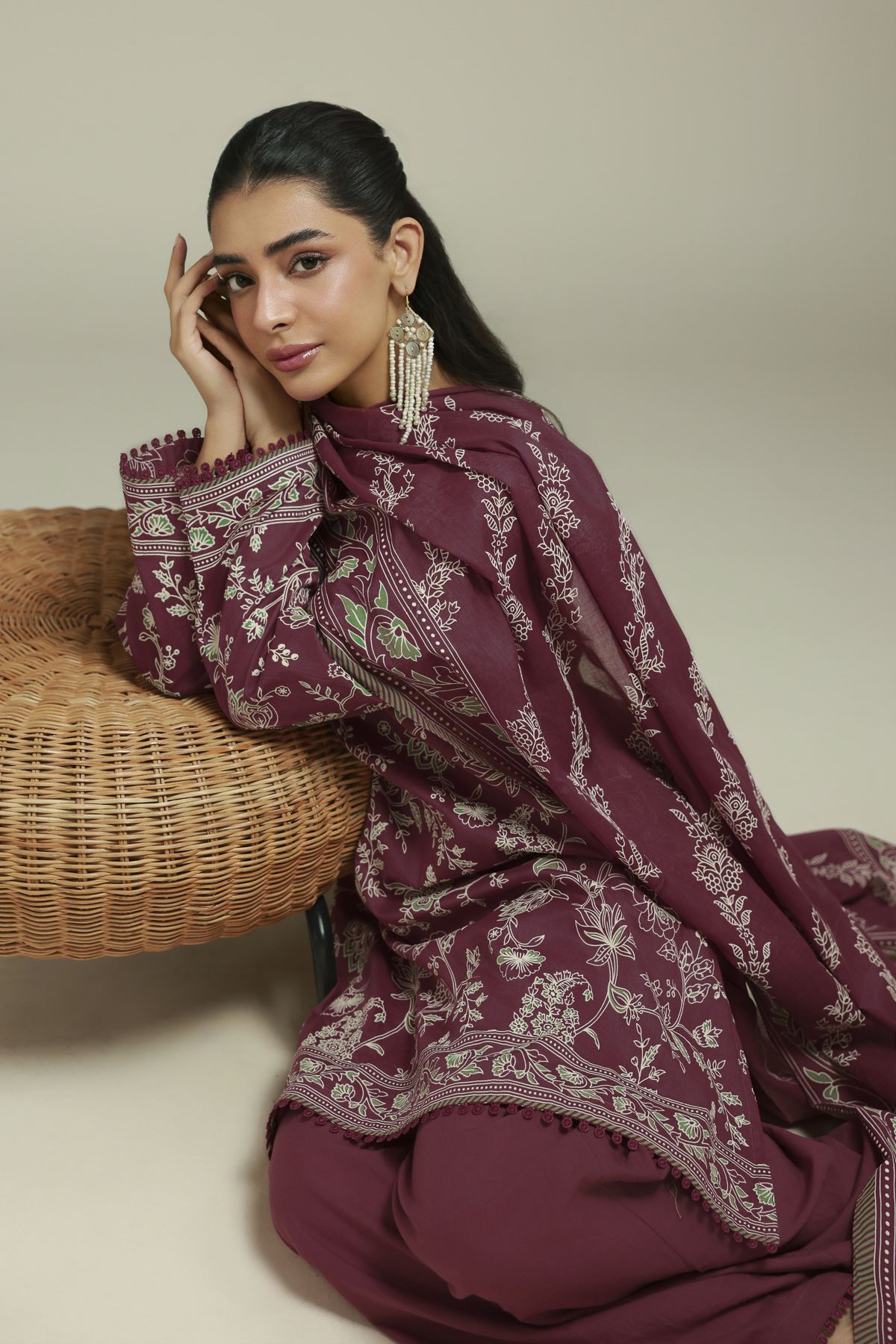 Printed Cambric Fabrics 3 Piece - A22-26-112FA1-VG