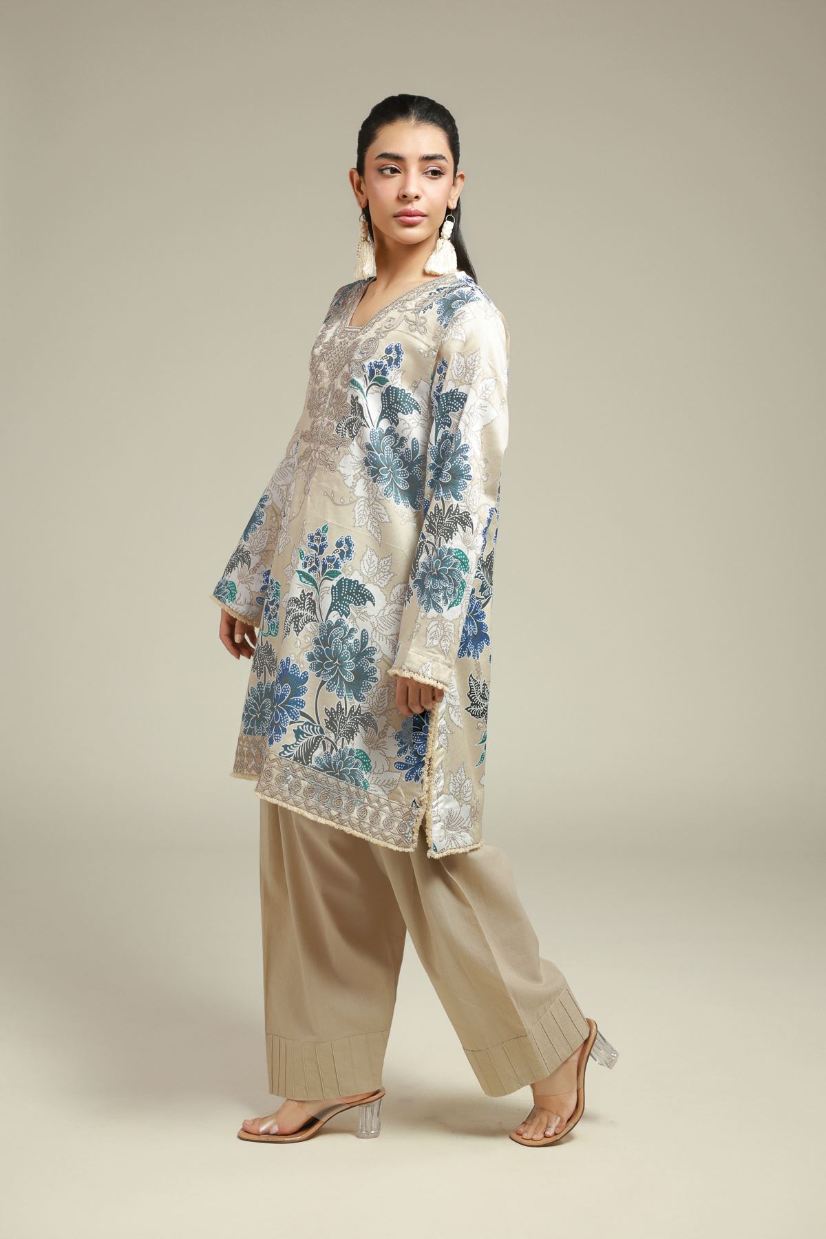 Printed Satin Fabrics 2 Piece - A113-26-106EA2-VG