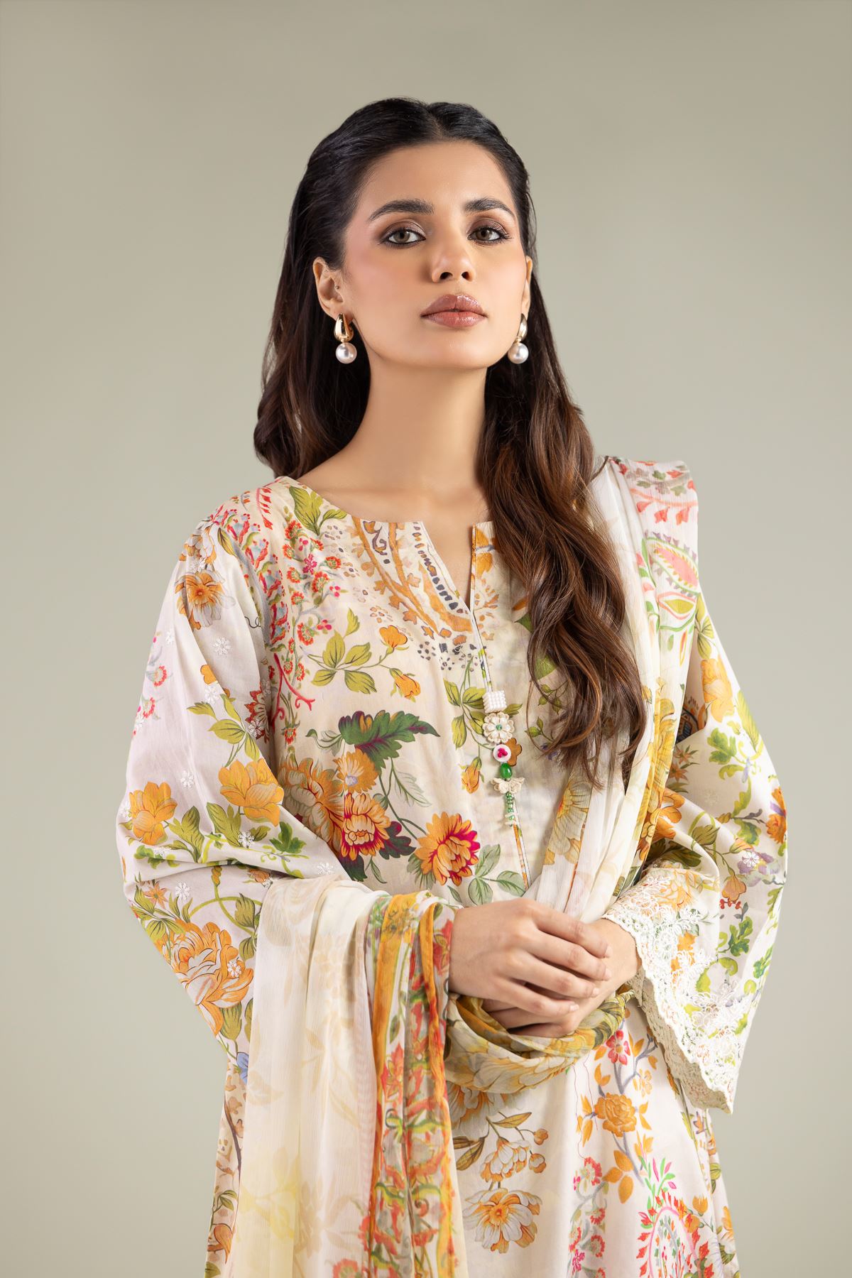 Embroidered Lawn Floral Tailored 3-Piece - 1-26-250-B-H1-VG