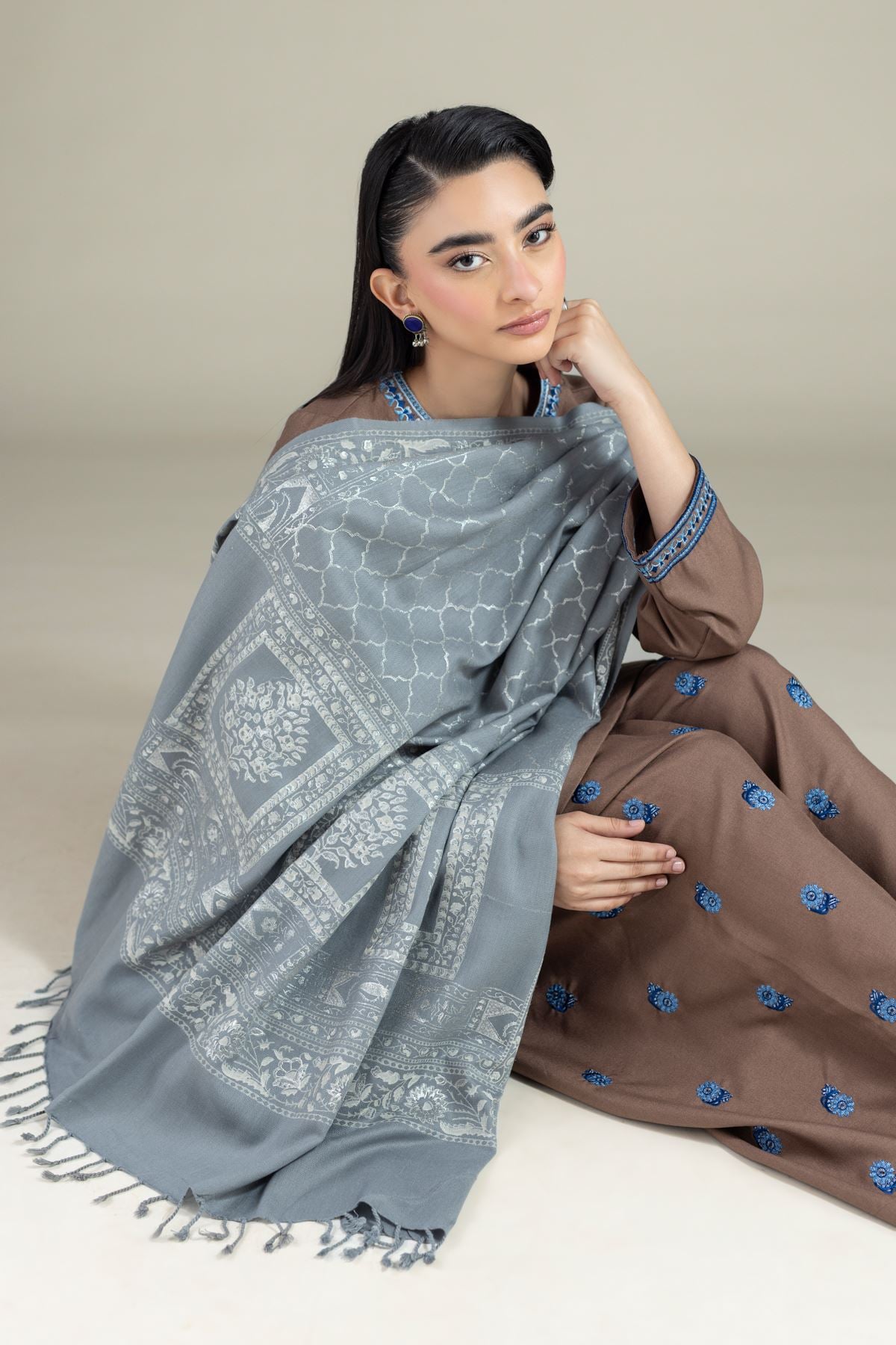 Dyed Acrylic Shawl - 25-10-12E1-04TA-VG