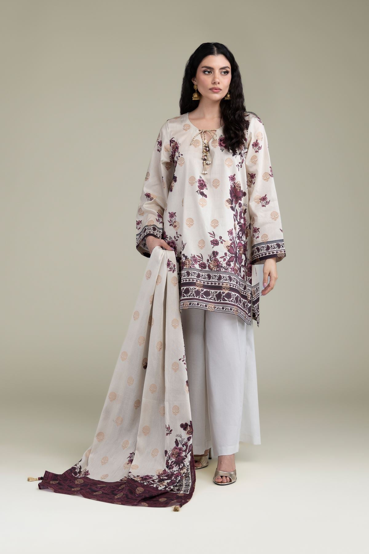 Printed Jacquard Fabrics 3 Piece - 1-26-102-A-F-VG