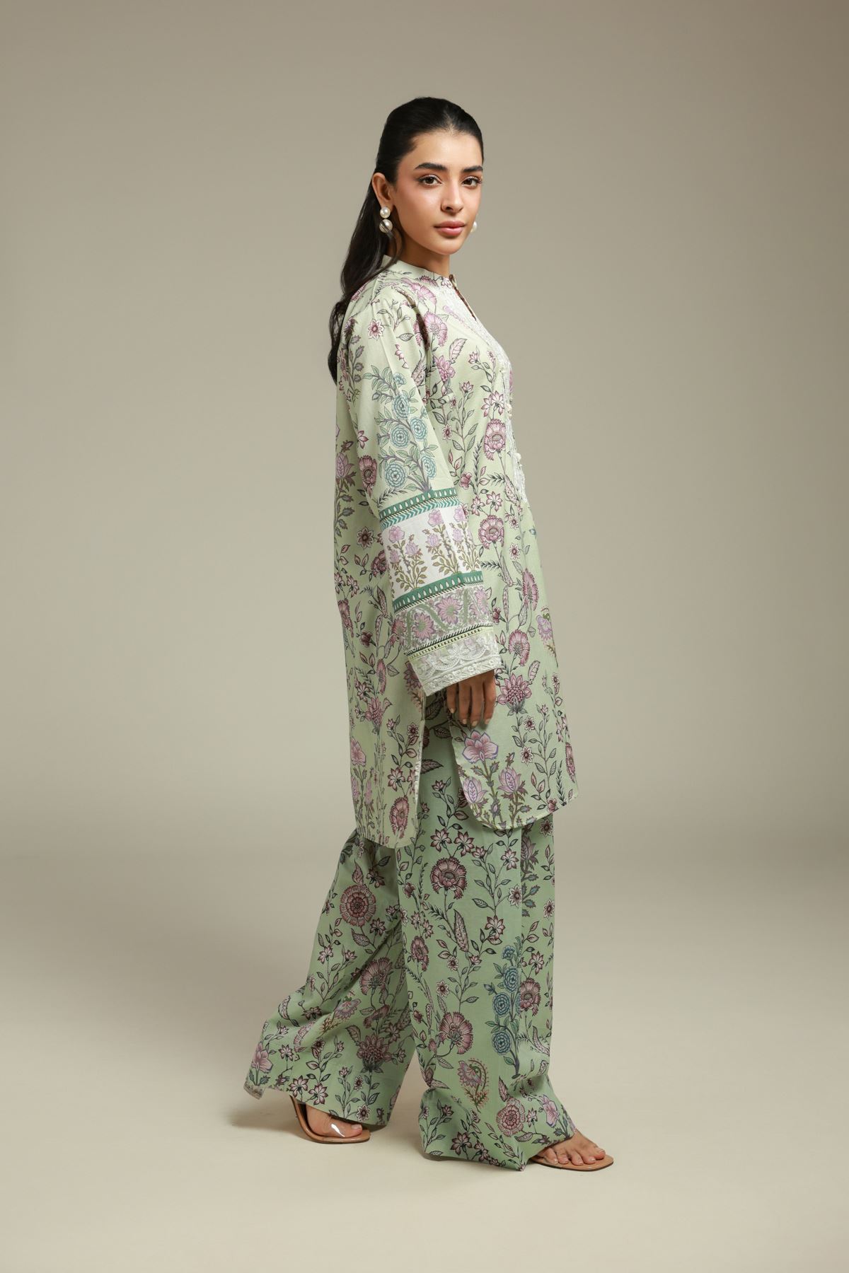 Embroidered Textured Lawn 2-Piece Tailored Set - T-A22-26-112FH1-VG