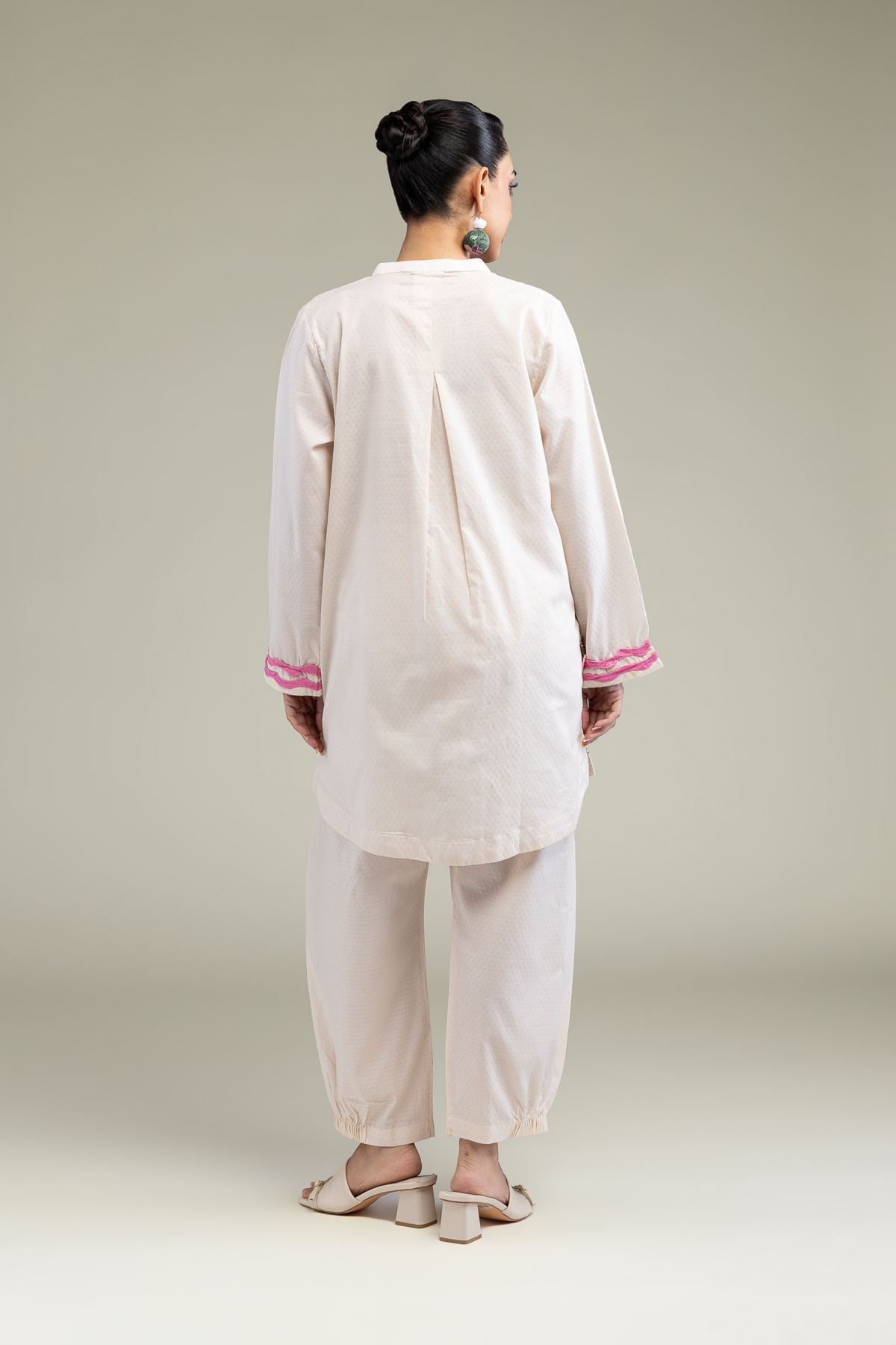 Embroidered Cotton Dobby Floral Cotton Kurta - T-A11-26-101FH1-VG