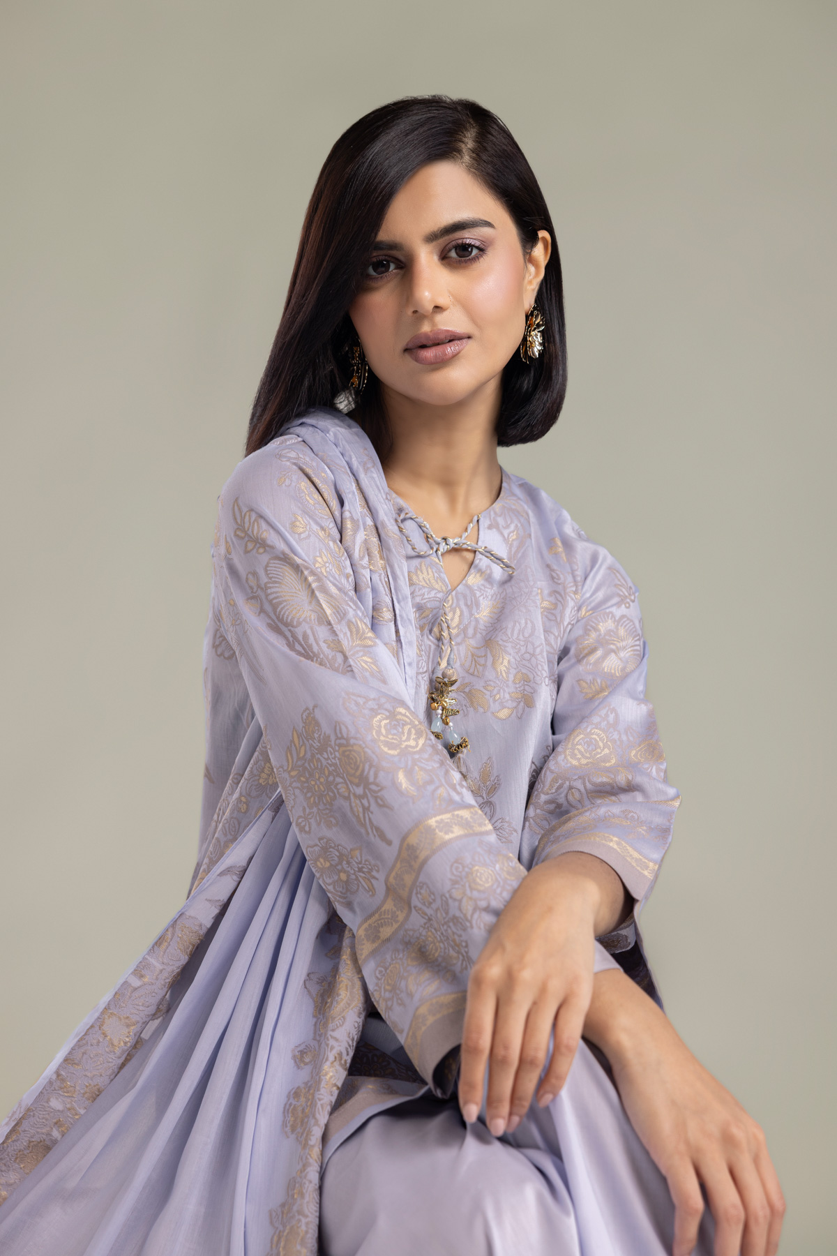 Dyed Jacquard Tailored 3-Piece Set - T-A33-26-203FH2-VG