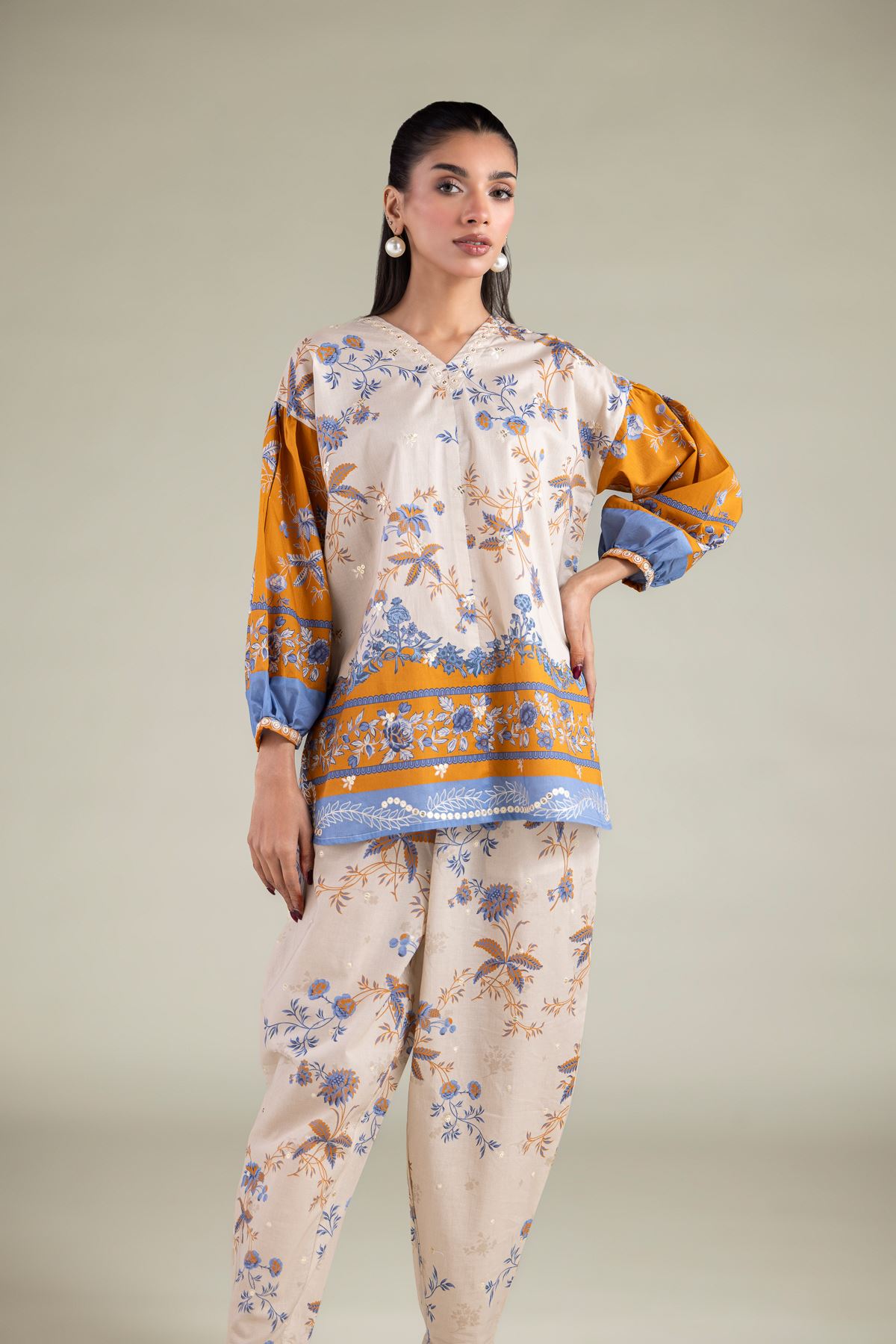 Embroidered Cambric Blouse - 6-26-104-A-D-VG