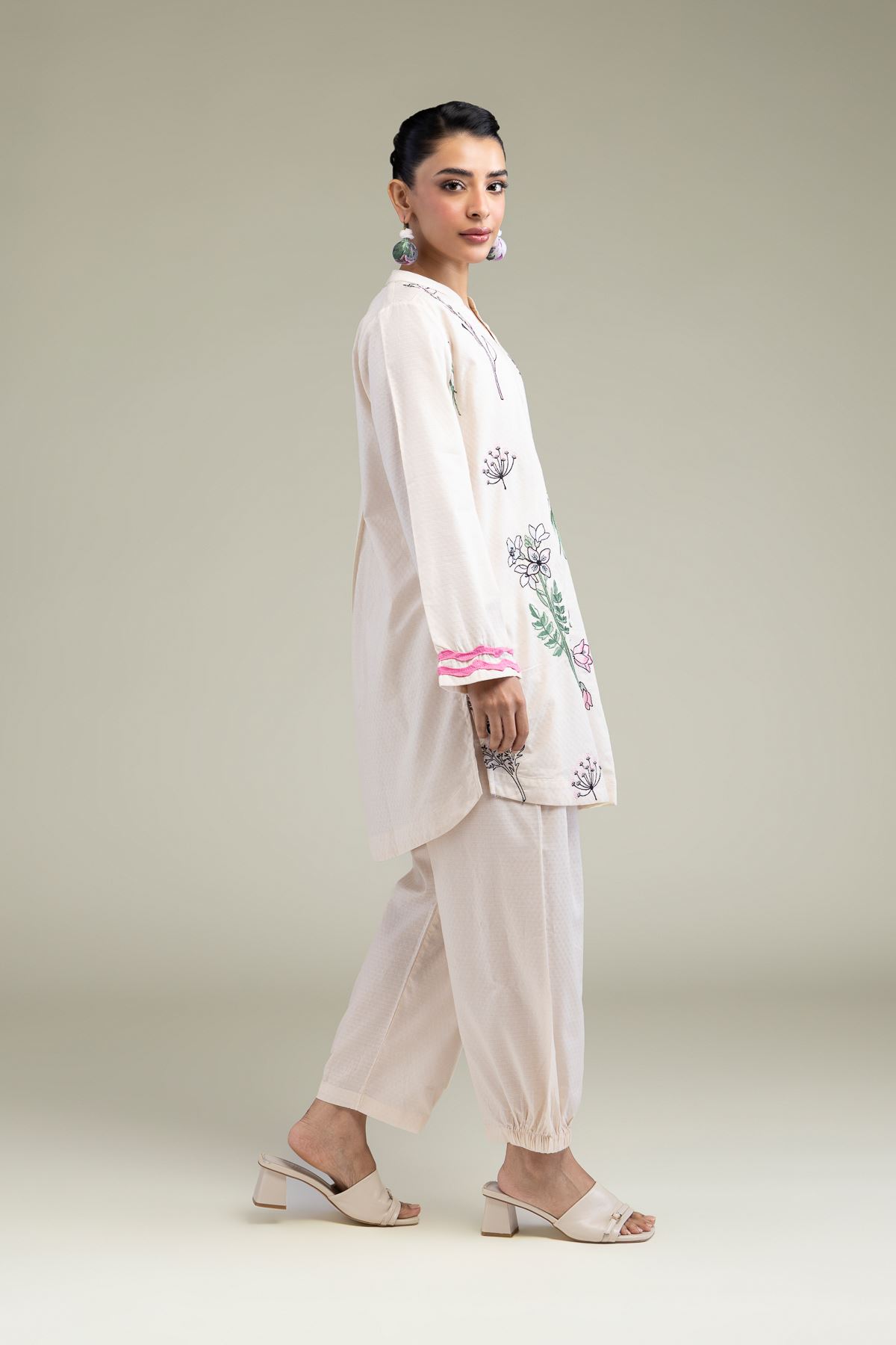 Embroidered Cotton Dobby Summer Solid Shalwar - 1-26-211-A-B2-VG