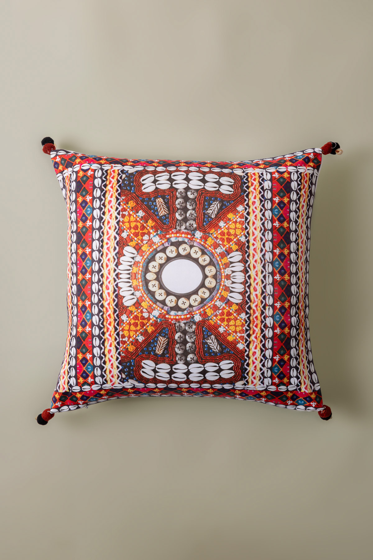 Printed Poly Sateen 16x16in Cushion Cover - 2-26-202-A-D-VG
