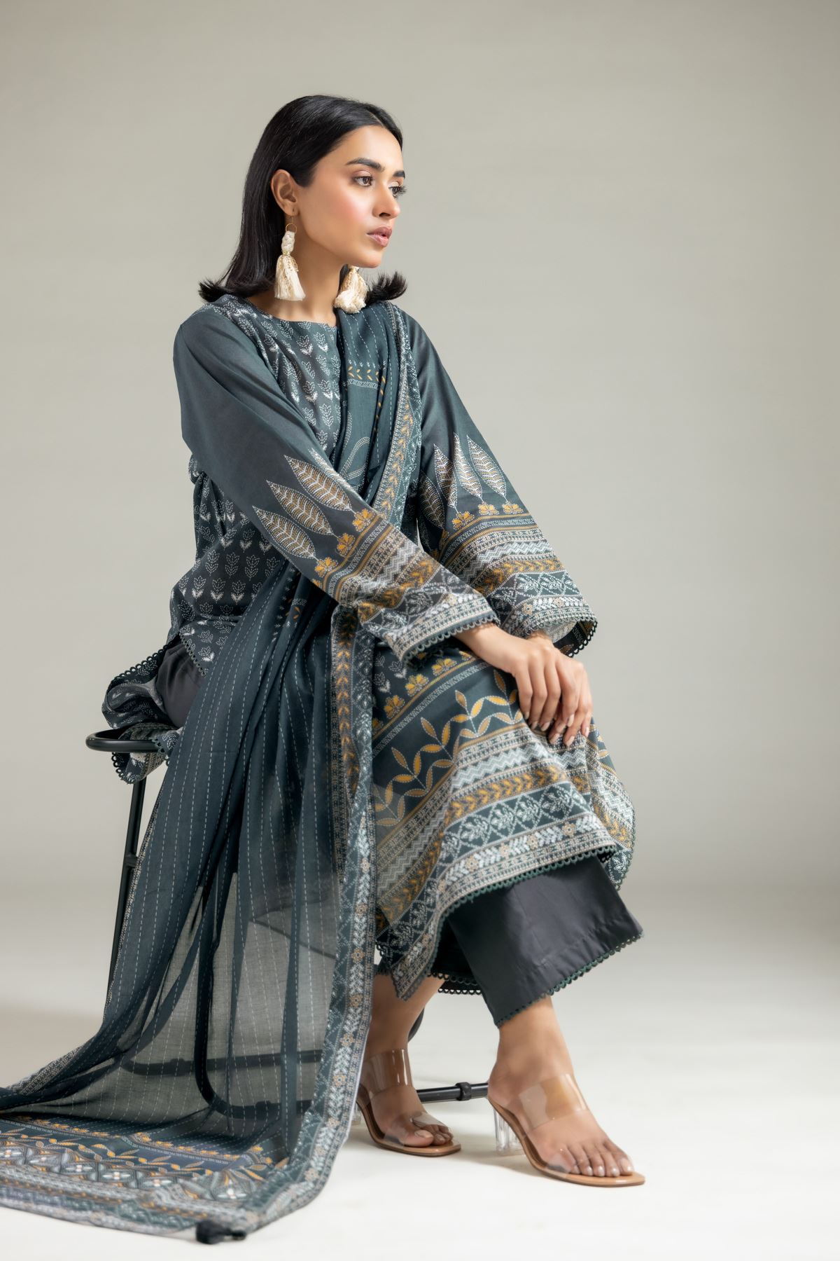Printed Lawn Printed Lawn Suit - T-A22-26-109FJ2-VG