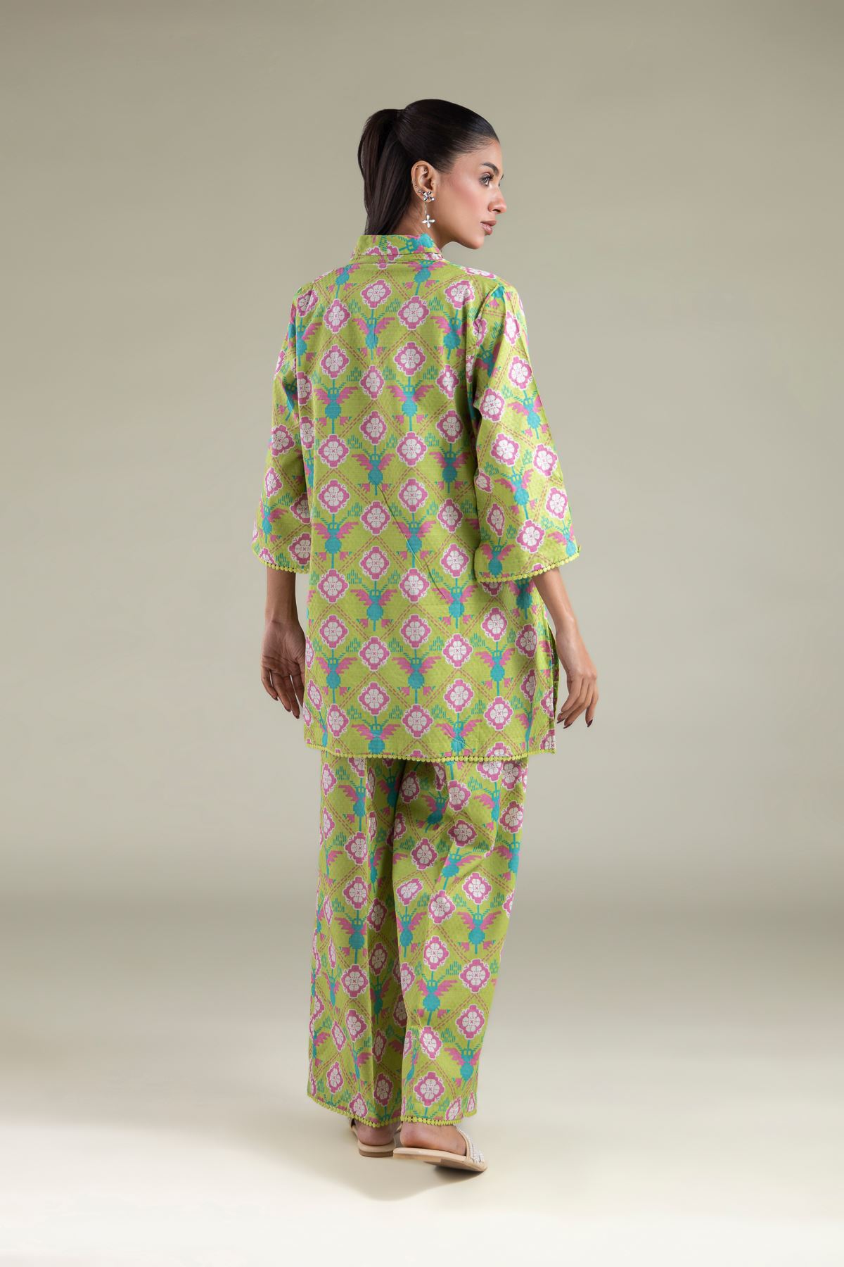 Printed Cotton Dobby Kurta - 1-26-108-A-F-VG