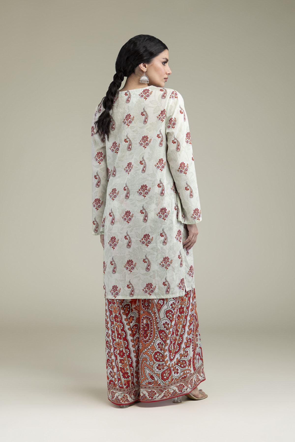 Printed Lawn Fabrics 2 Piece | Top and Bottom - A22-26-214FH1-VG
