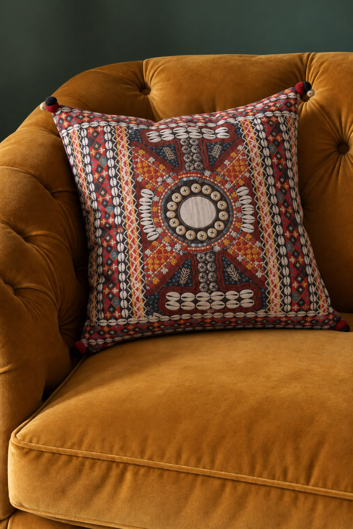Printed Poly Sateen 16x16in Cushion Cover - 2-26-202-A-D-VG