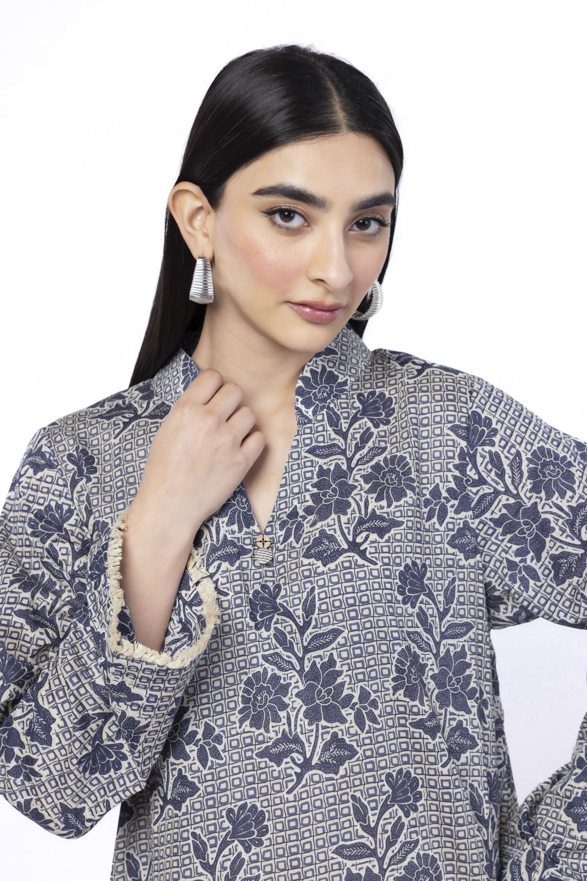 Printed Lawn Fabrics 2 Piece | Top and Bottom - A33-26-106FG-VG