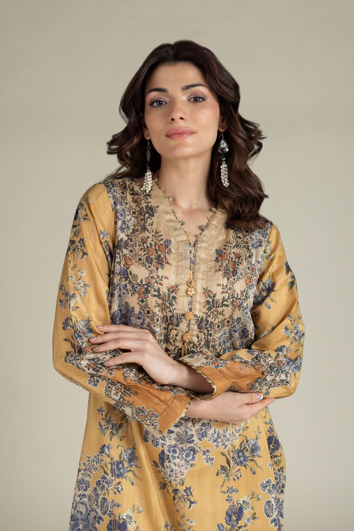 Printed Jacquard Fabrics 2 Piece | Top and Bottom - A22-26-117FC1-VG