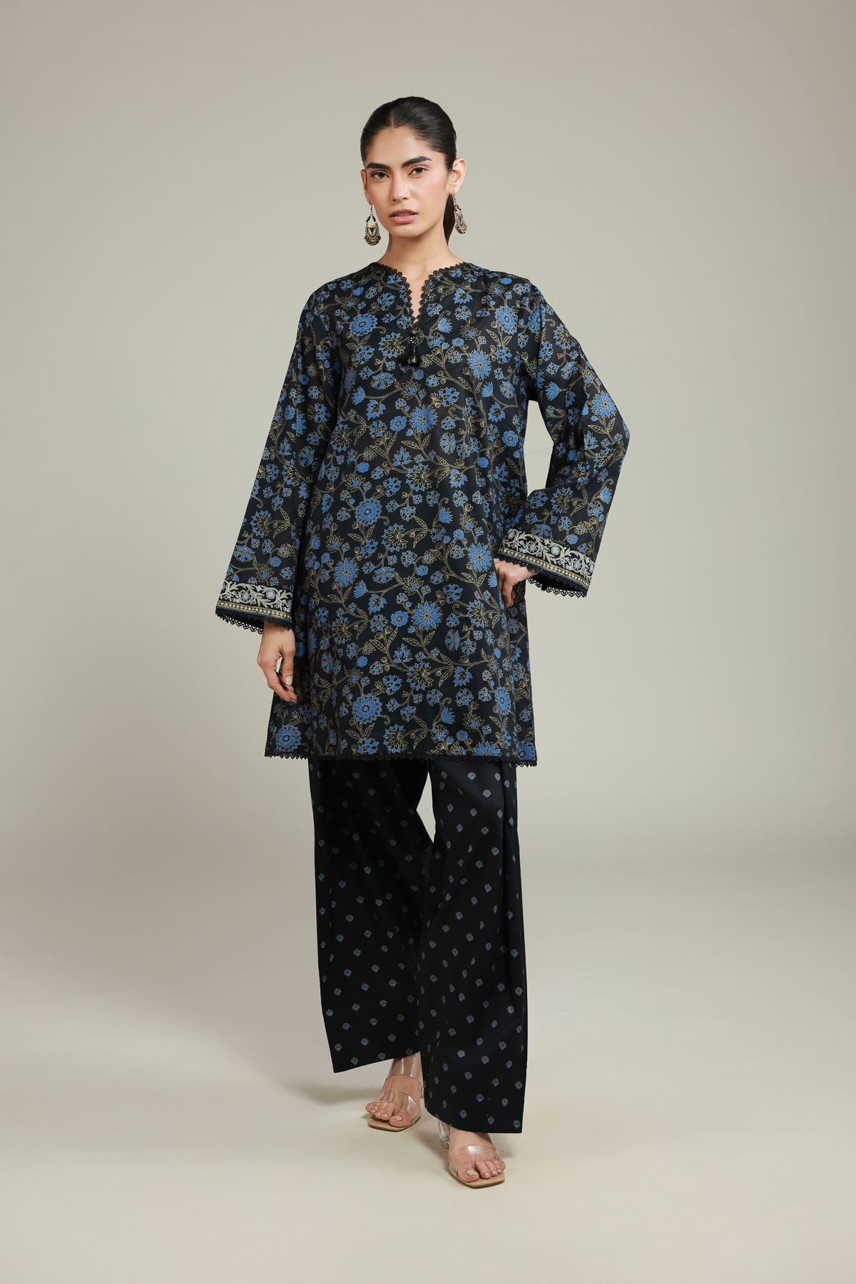 Printed Lawn Fabrics 2 Piece | Top and Bottom - A112-26-119EA2-VG