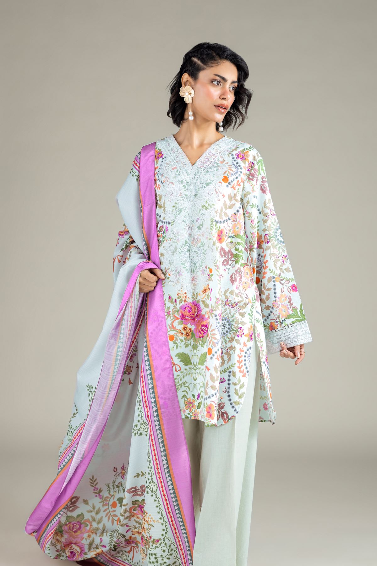 Embroidered Jacquard 3-piece Tailored Suit - T-A33-26-107FH-VG