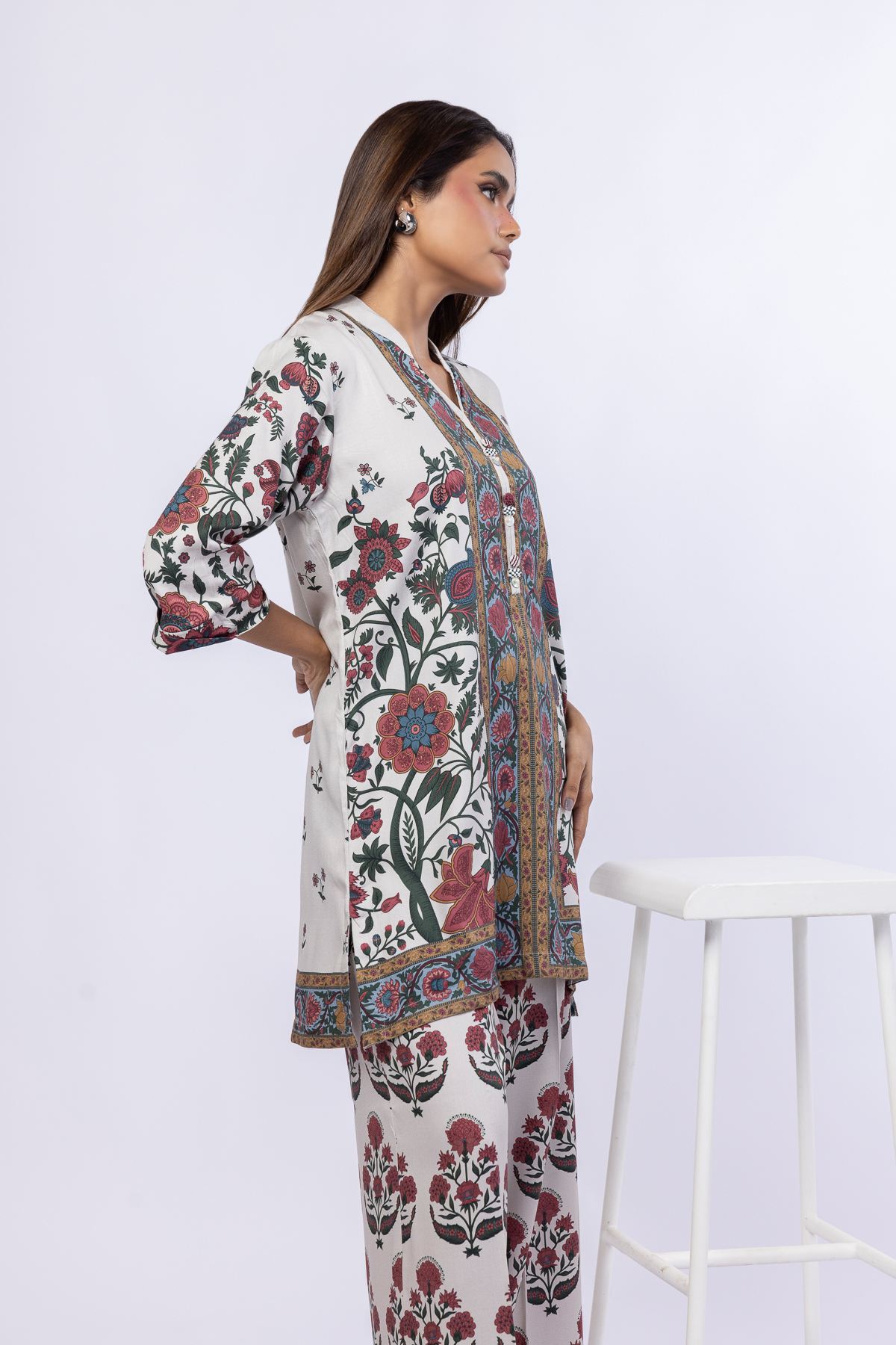 Printed Viscose Crepe Kurta - 25-07-7E9-02TA-VG