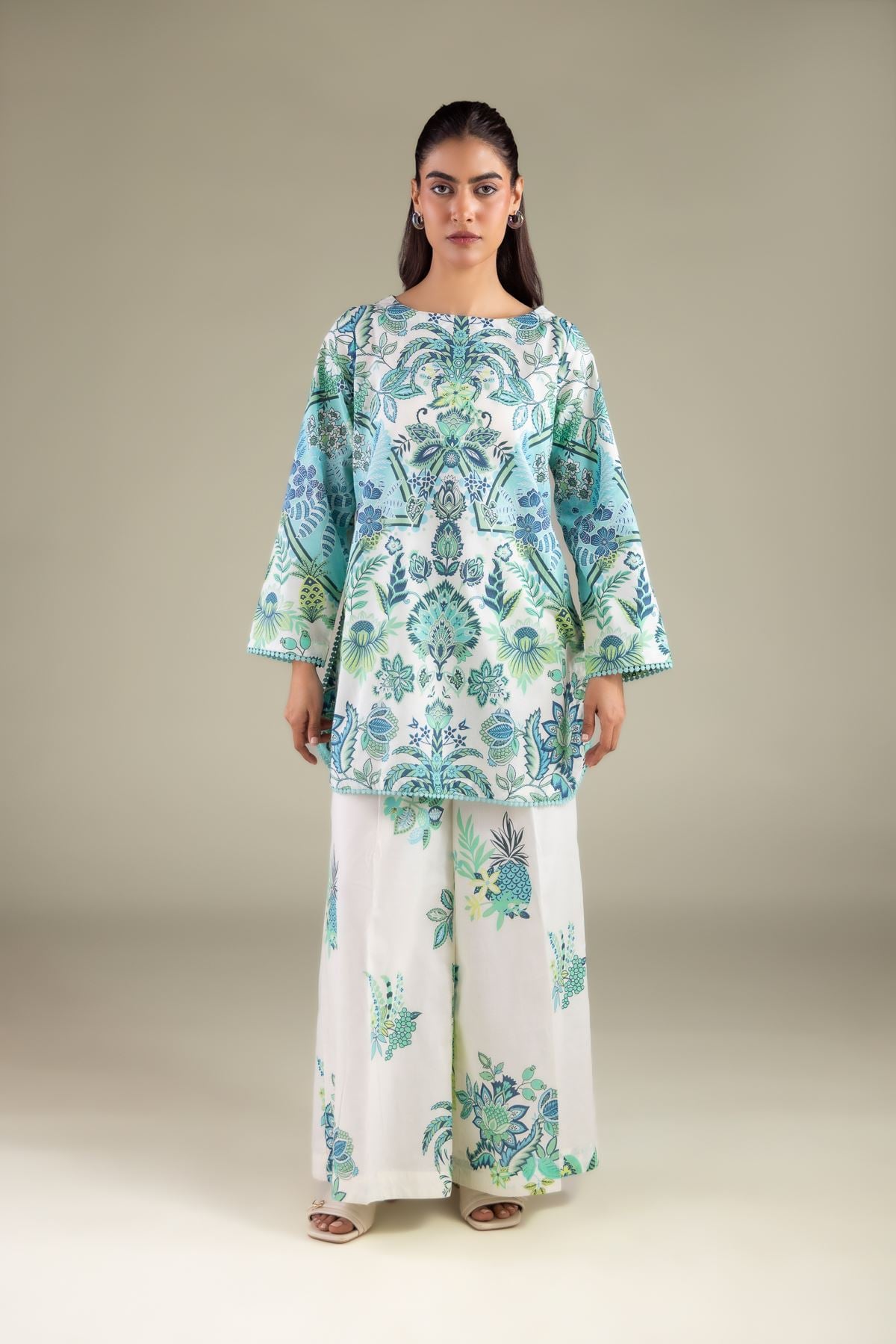 Printed Cambric Regular Fit Kurta - 2-26-110-A-F-VG
