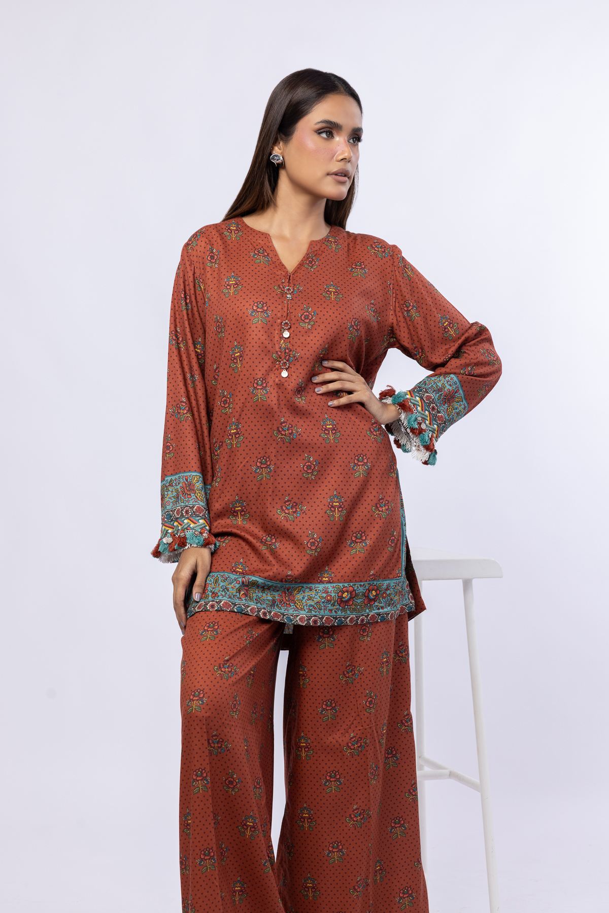 Printed Viscose Crepe Kurta - 25-09-9S1-04TA-VG