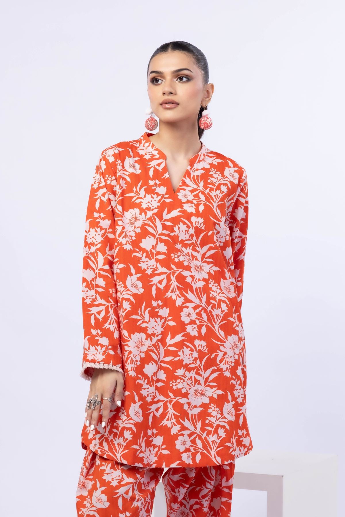 Printed Cotton Dobby Kurta - 25-W02iB-02TA-VG