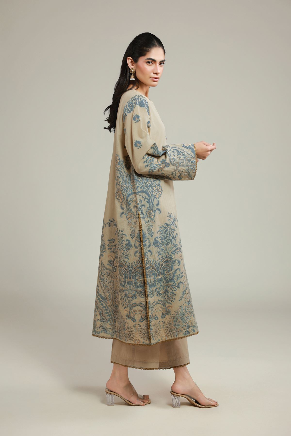 Dyed Jacquard Jacquard Tailored Set - 26-02-1E13-08TA-VG