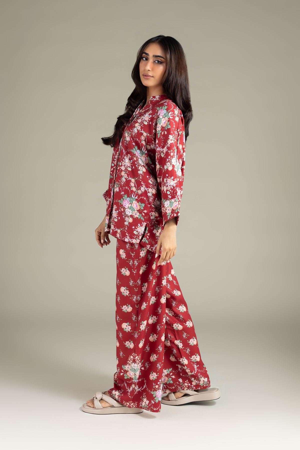 Printed Viscose Crepe Trousers - 25-09-9S3-04BA-VG
