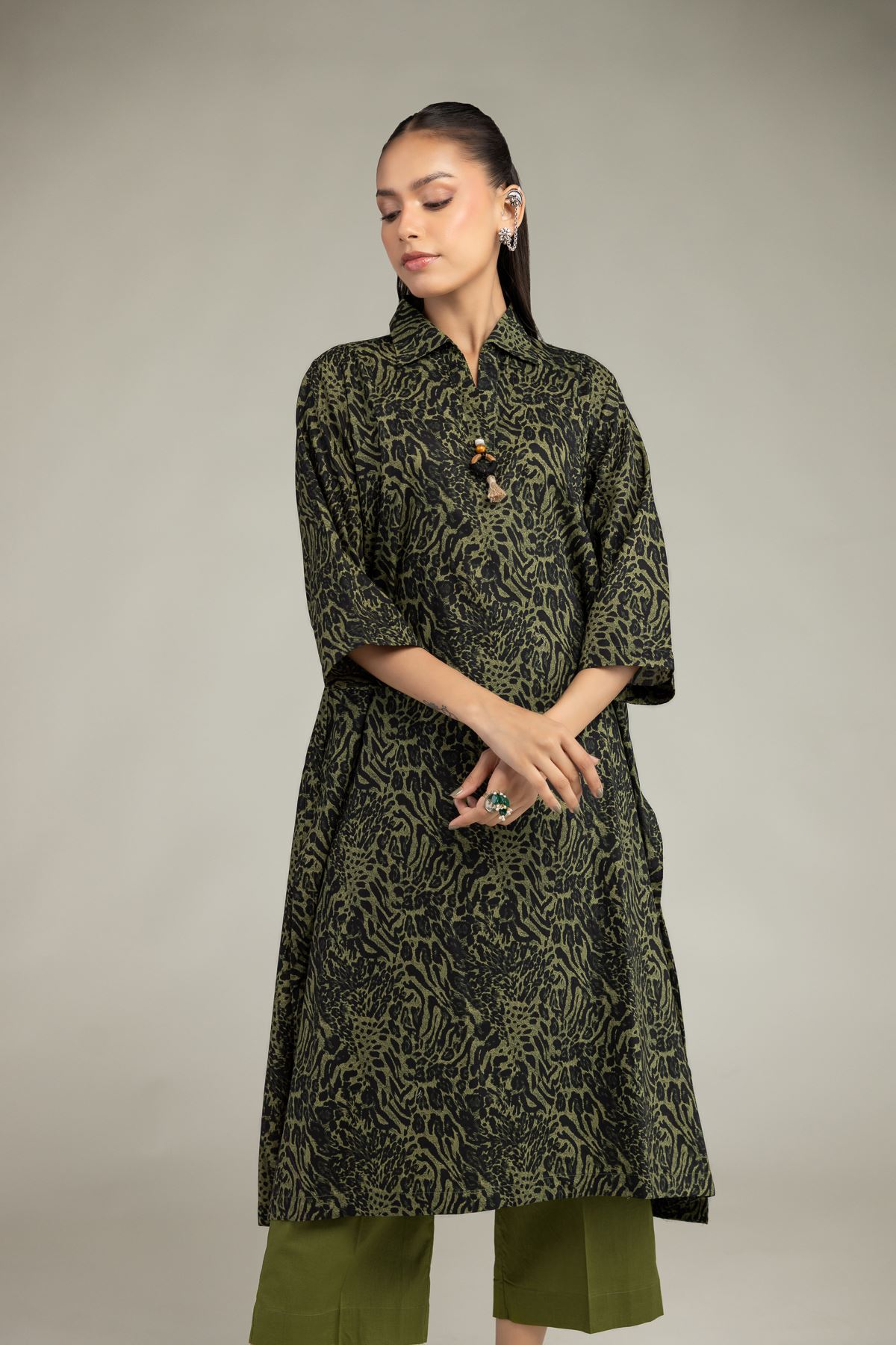 Printed Cambric Printed Cambric Kurta - 1-26-234-A-I1-VG