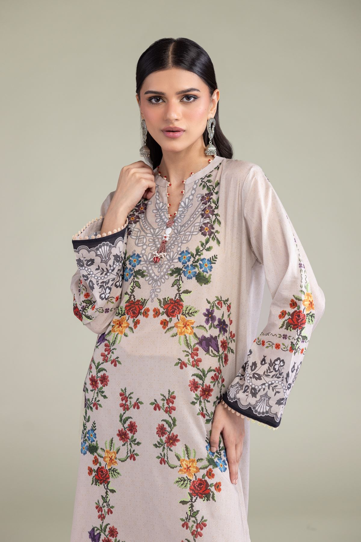 Printed Lawn Lawn Tailored 2-Piece Set - 1-26-224-B-A1-VG