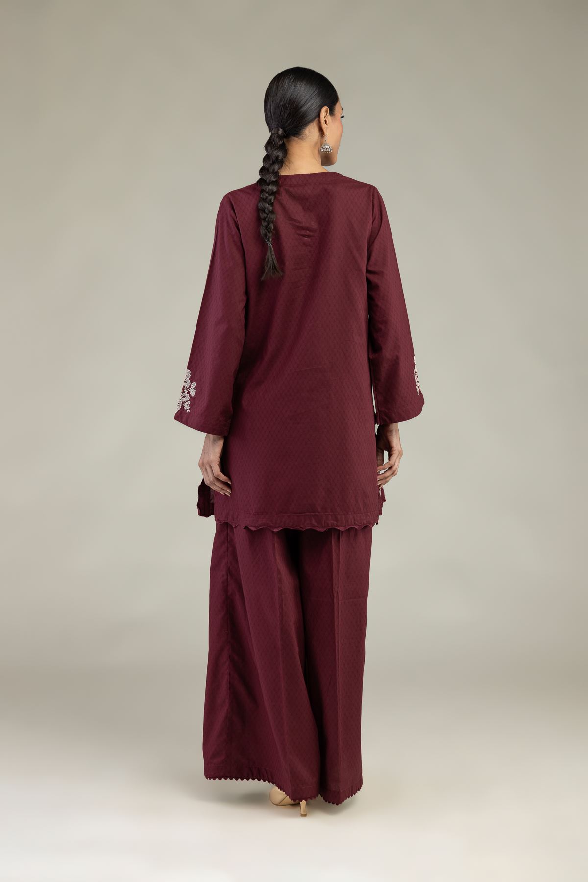 Embroidered Cotton Dobby Floral Cotton Kurta - 1-26-325-A-I1-VG