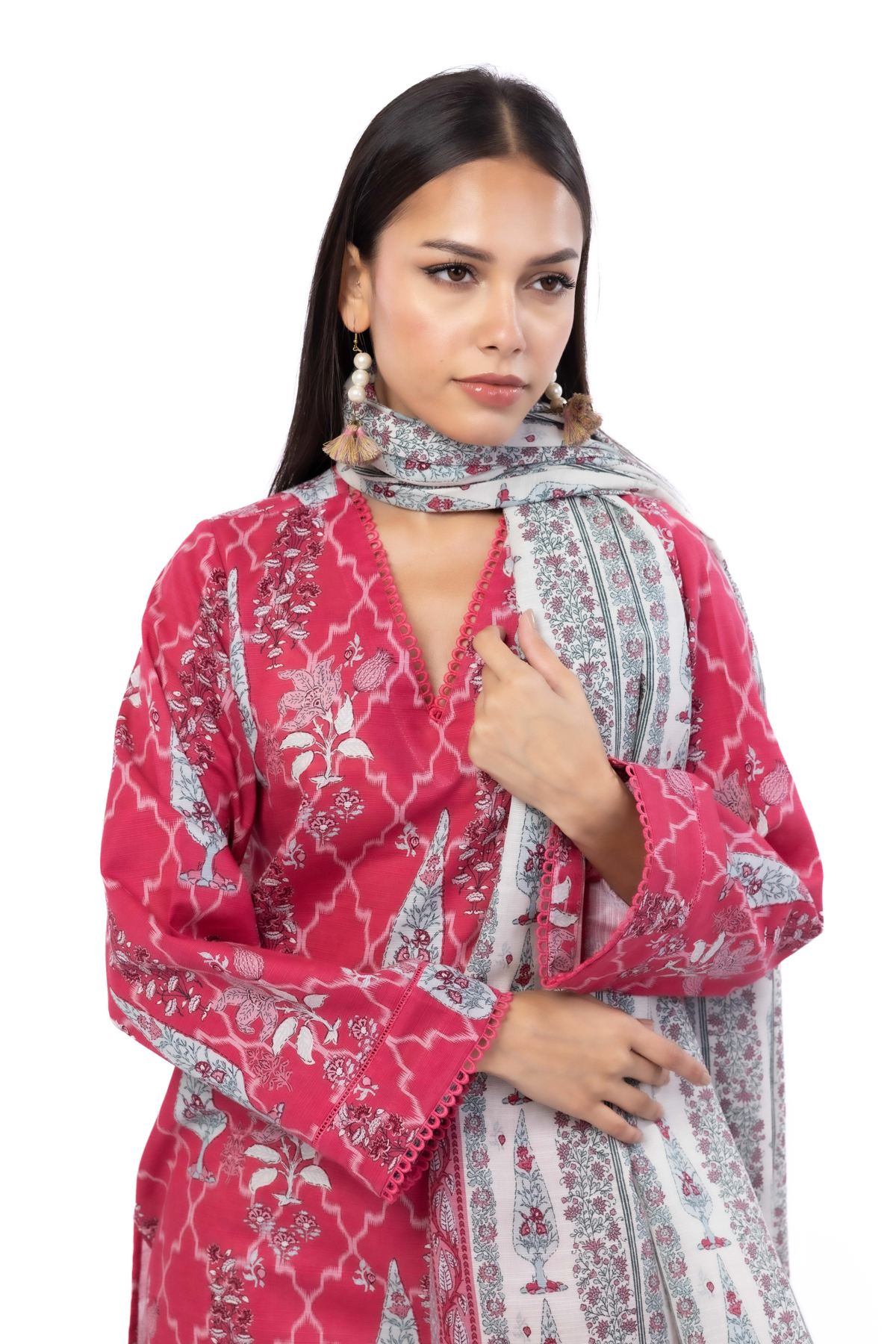 Printed Khaddar Fabrics 3 Piece - KN23A-VG