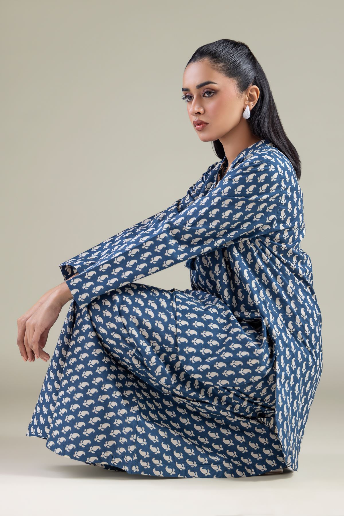 Printed Cambric Geometric Cambric Suit - 1-26-145-A-C-VG