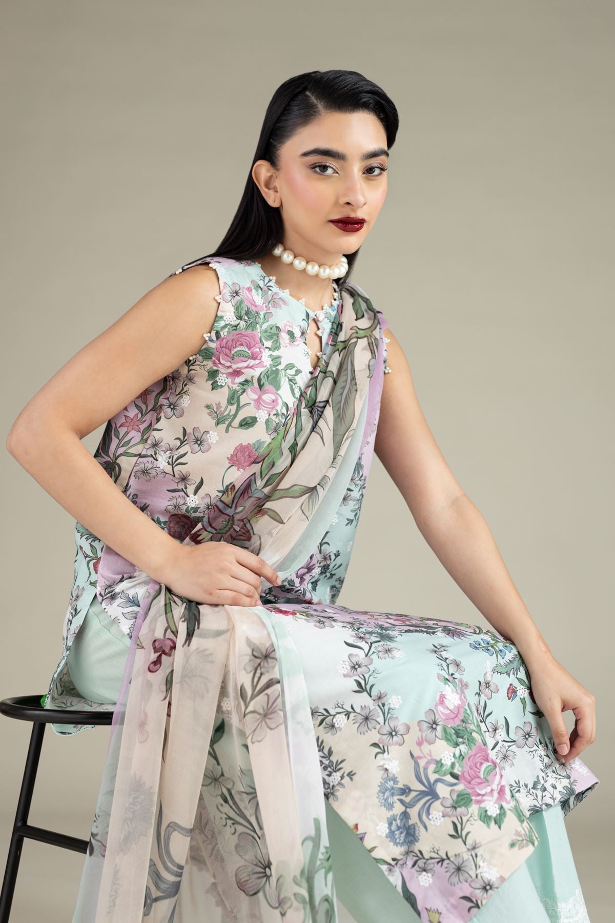 Embroidered Mesuri Kurta - 1-26-108-A-F-VG