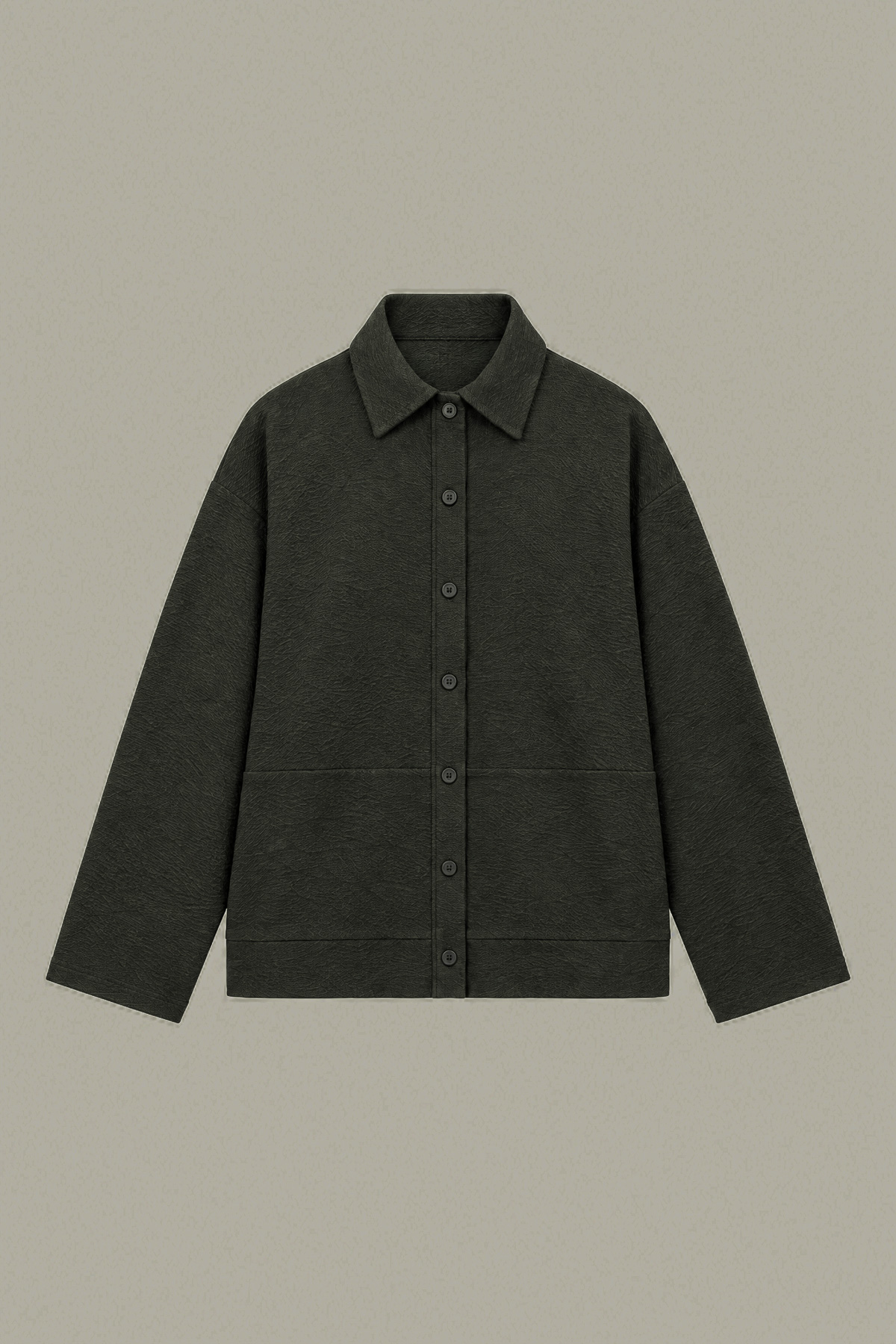Dyed Textured Cotton Textured Cotton Jacket - 1-26-457-A-J1-VG