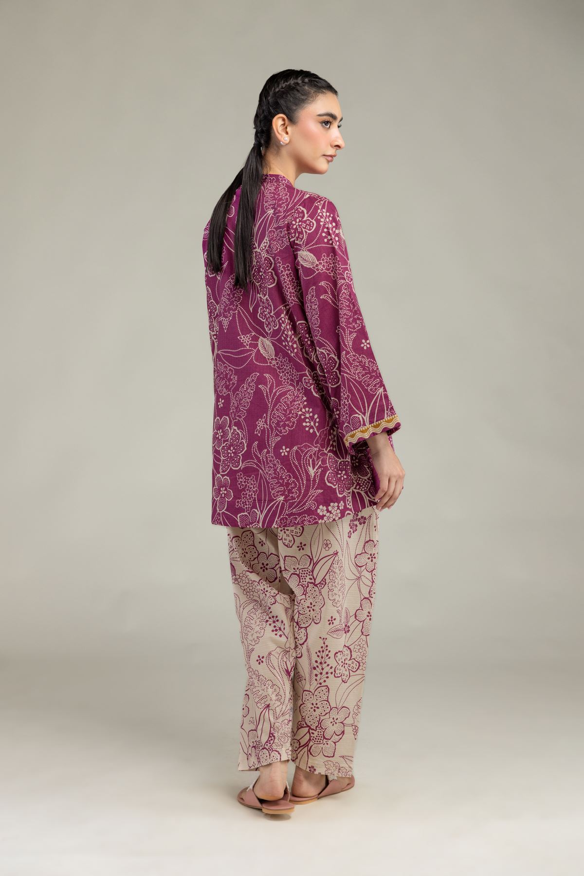 Printed Cotton Dobby Short Floral Kurta - 1-26-212-A-E1-VG