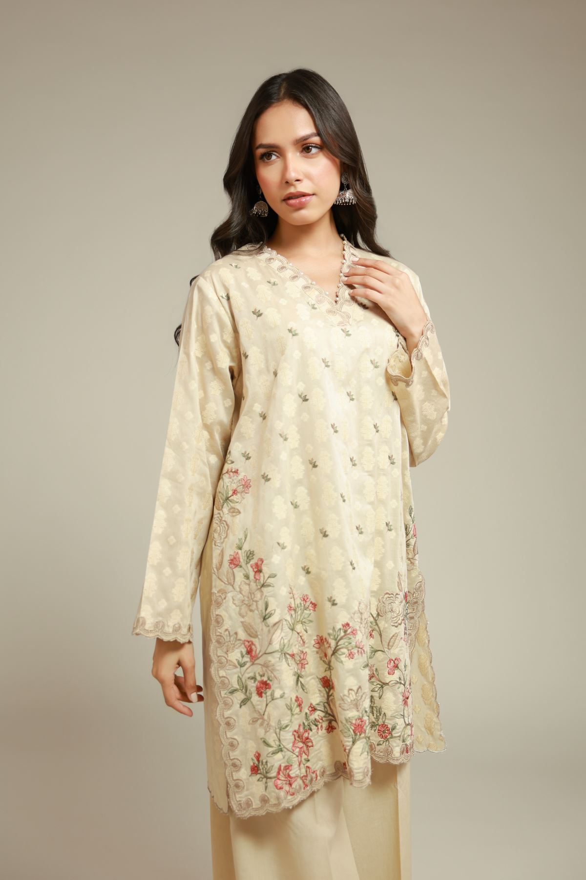 Embroidered Broshia Fabrics 2 Piece - A33-26-110FB2-VG