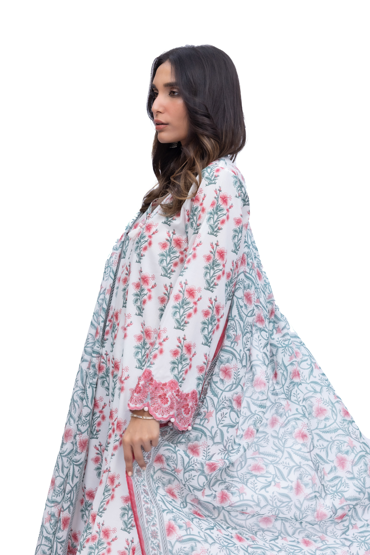 Embroidered Lawn Fabrics 3 Piece - KW38A-VG