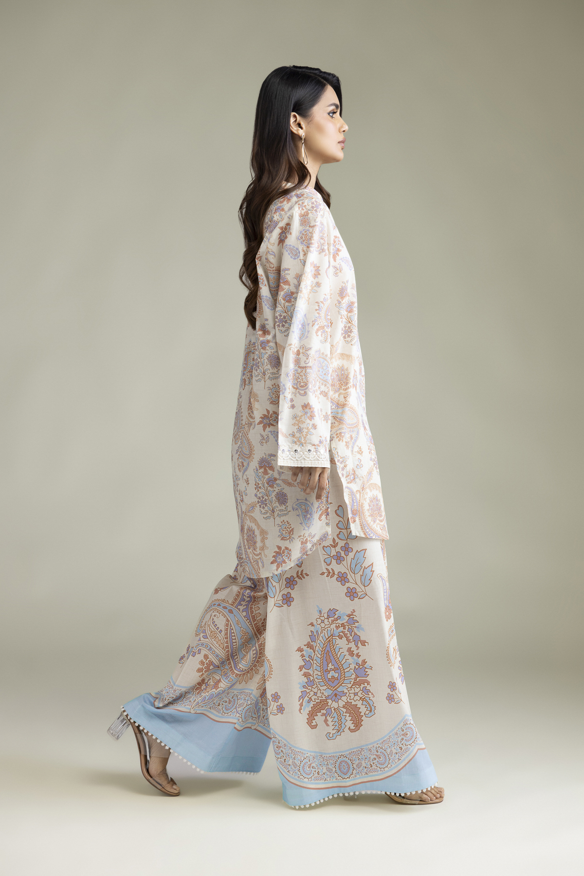 Embroidered Cambric Fabrics 2 Piece | Top and Bottom - A22-26-209FB1-VG