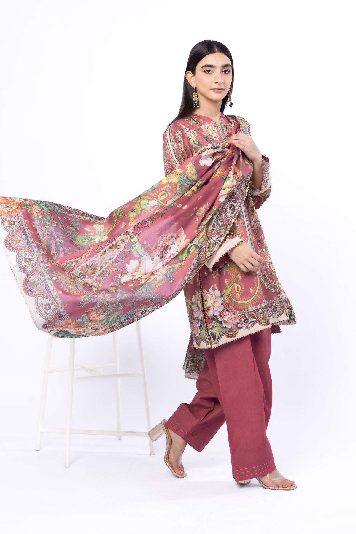 Printed Jacquard Tailored 3 Piece - T-A33-26-105FF-VG
