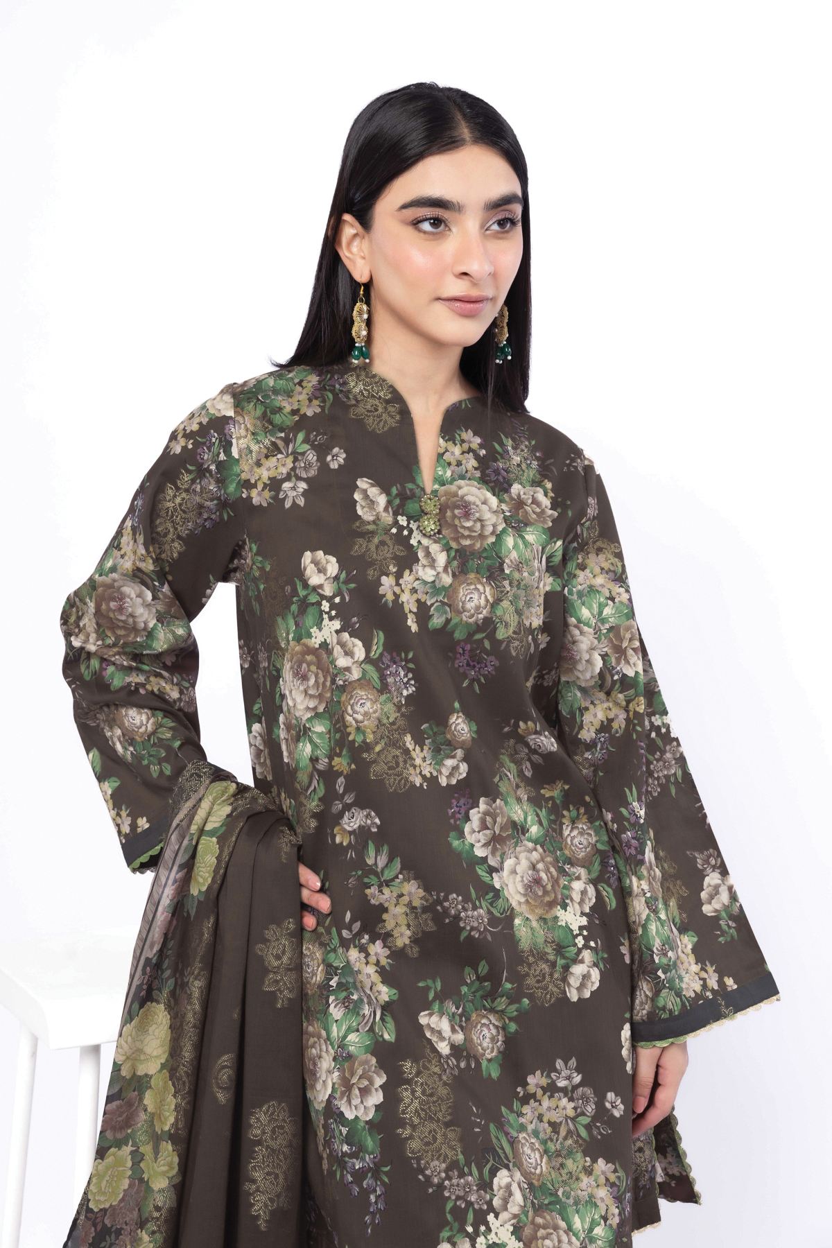 Printed Jacquard Fabrics 3 Piece - A33-26-107FD-VG
